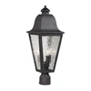 Elk Lighting Forged Brookridge Collection 3 Light Outdoor Post Light In Charcoal In Charcoal