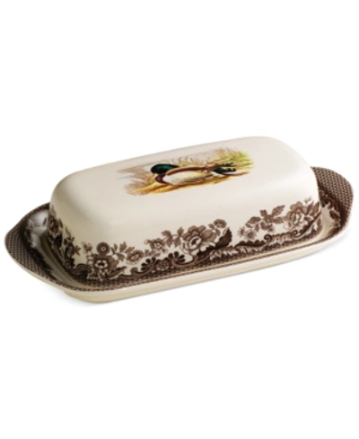 Spode Woodland Mallard Covered Butter Dish