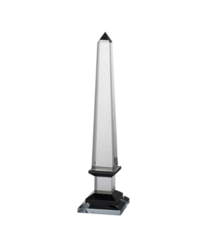 Ab Home Lucent Obelisk Accent With Black Base, Large