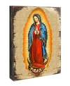 DESIGNOCRACY ICON LADY OF GUADALUPE WALL ART ON WOOD 16"