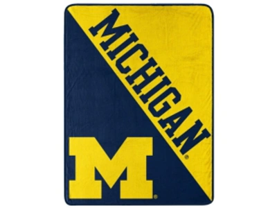 Northwest Company Michigan Wolverines Micro Raschel Halftone Blanket In Assorted