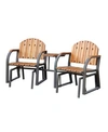 FURNITURE OF AMERICA DWIGHT 2-PIECE PATIO ROCKING CHAIR WITH TABLE