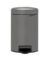 Brabantia Newicon .8g Step Trash Can In Mineral Concrete Gray