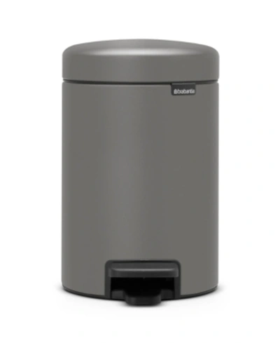 Brabantia Newicon .8g Step Trash Can In Mineral Concrete Gray