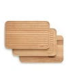Brabantia Set Of 3 Wooden Chopping Boards In Wooden