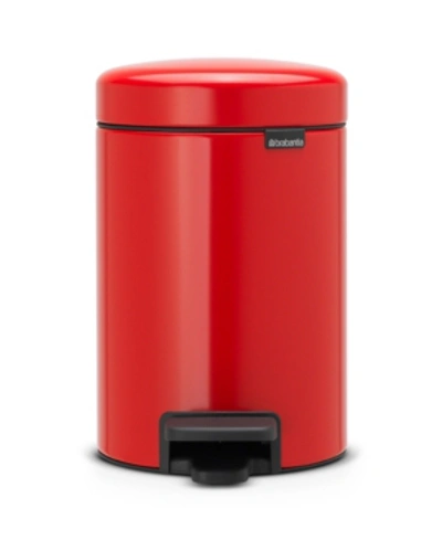 Brabantia Step Trash Can Newicon, 0.8 Gallon In Passion Red