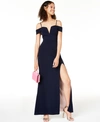 CITY STUDIOS JUNIORS' OFF-THE-SHOULDER GOWN