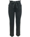 Tinseltown Juniors' High Waisted Pull On Utility Jogger Pants In Black