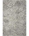 Nourison Interlock Lnk01 Charcoal 5' X 7'6" Area Rug In Charcoal