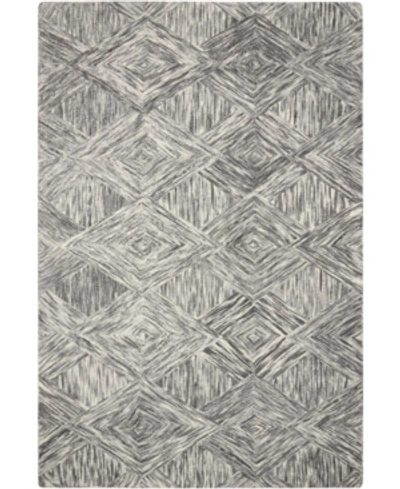 Nourison Interlock Lnk01 Charcoal 5' X 7'6" Area Rug