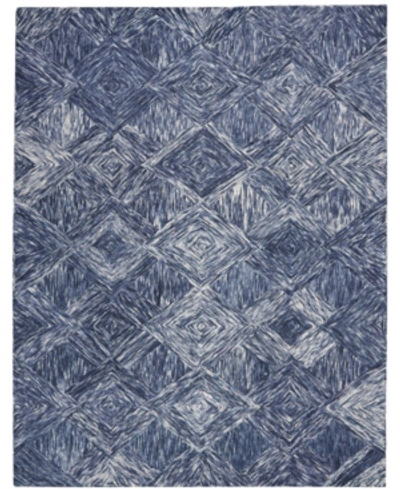Nourison Interlock Lnk01 Denim 3'9" X 5'9" Area Rug