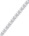 Macy's Diamond Accent 'v' Link Bracelet In Fine Silver Plate Or Gold Plate In Silver