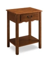 Leick Home Favorite Finds Shaker Nightstand With Drawer In Dark Brown