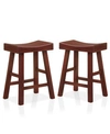 FURNITURE OF AMERICA OYKEL SADDLE COUNTER STOOL, SET OF 2