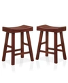 Furniture Of America Oykel Saddle Counter Stool, Set Of 2 In Dark Brown