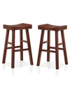 FURNITURE OF AMERICA BORA SADDLE BAR STOOL, SET OF 2