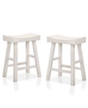 Furniture Of America Bora Saddle Bar Stool, Set Of 2 In Light Beige