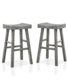 Furniture Of America Bora Saddle Bar Stool, Set Of 2 In Gray