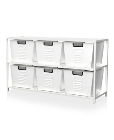 Furniture Of America Faroe 6-bin Storage Organizer In White