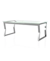 Furniture Of America Meiland Glass Top Coffee Table In Open Gray