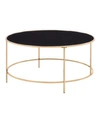 FURNITURE OF AMERICA PAKSE GLASS TOP COFFEE TABLE
