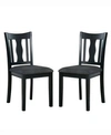 FURNITURE OF AMERICA EUSTON OPEN BACK SIDE CHAIRS, SET OF 2