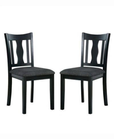 Furniture Of America Euston Open Back Side Chairs, Set Of 2 In Black