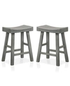 Furniture Of America Bora Saddle Bar Stool, Set Of 2 In Gray