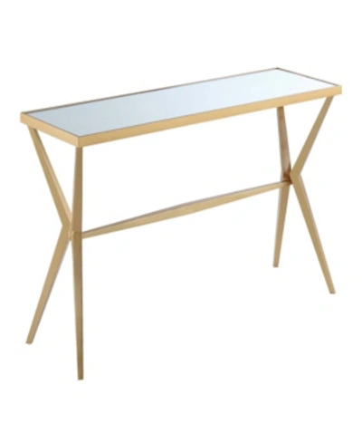 Convenience Concepts Saturn Console Table In Gold-tone