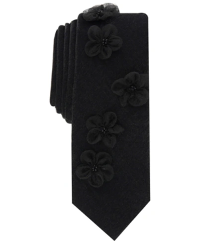 Inc International Concepts Inc Men's Embroidered Floral Tie, Created For Macy's In Black
