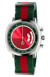 GUCCI GRIP ECO NYLON STRAP CHRONOGRAPH, 40MM,YA157304