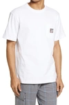 Obey Point Pocket Logo Organic Cotton T-shirt In White