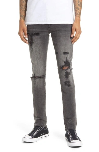 Cult Of Individuality Distressed Super Skinny Jeans In Flint