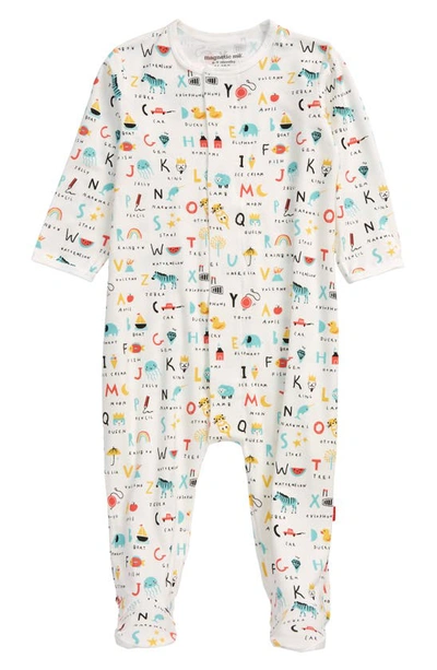 Magnetic Me Babies' Abc Love Fitted One-piece Pyjamas In White