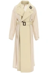 MAISON MARGIELA BI-MATERIAL TRENCH COAT