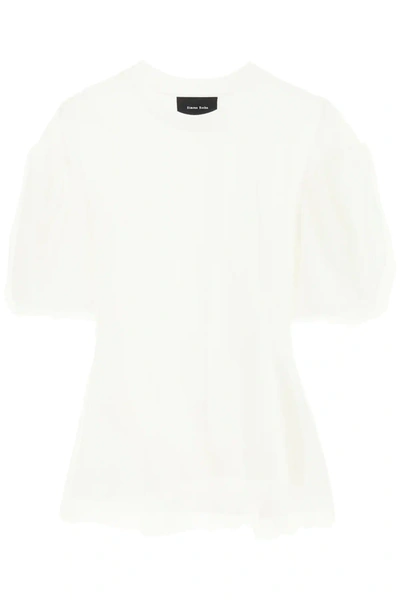 Simone Rocha Embellished A-line T-shirt In White