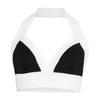 BALMAIN TRIANGLE BRA TOP,BLM43UJHBCK