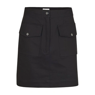 Dries Van Noten Cotton-twill Mini Skirt In Black
