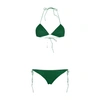 Oseree Metallic Serpent Bikini Set In Emerald Green