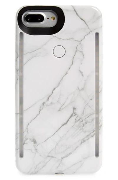 Lumee Duo Lighted Iphone 6/7/8 & 6/7/8 Plus Case In White Marble