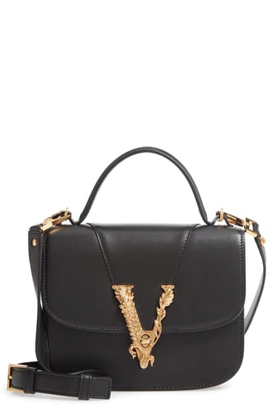 Versace Virtus Dual Carry Bag In Black/ Gold Kv041
