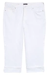 Nydj Marilyn Cuff Crop Straight Leg Jeans In Z/dnuoptic White