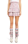 Isabel Marant Étoile Isabel Marant Etoile Naomi Cotton Miniskirt In Pink,light Blue,purple