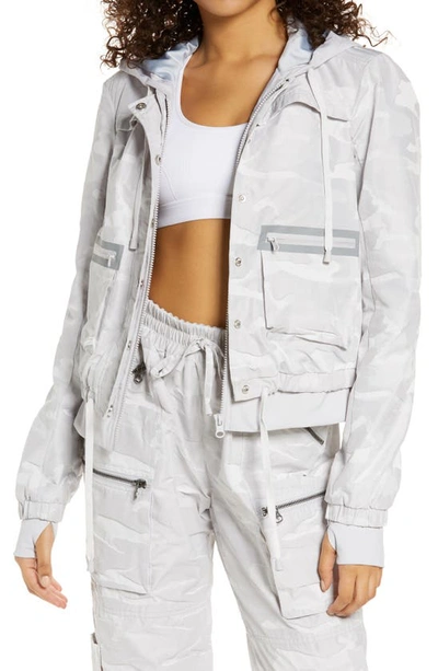 Blanc Noir Skyfall Camo-print Aviator Jacket In New Grey Camo