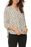 NYDJ HIGH/LOW CREPE BLOUSE,S1F0537