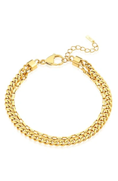 Adornia Layer Chain Bracelet In Yellow