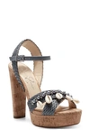 JESSICA SIMPSON IVRIELE EMBELLISHED PUMP SANDAL,JS-IVRIELE