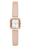 MICHAEL KORS MICHEAL KORS ALANE LEATHER STRAP WATCH, 18MM X 28MM,MK2923