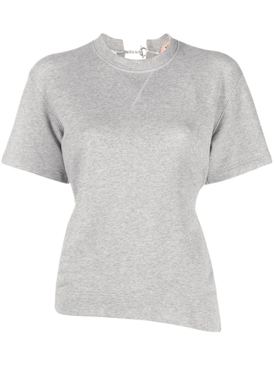 N°21 Chain Detail Backless T-shirt In Grey