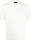Roberto Collina Short-sleeved Cotton Polo Shirt In White
